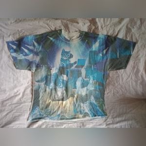 DJ Kitty Cat Rave Party Shirt Size 2XL